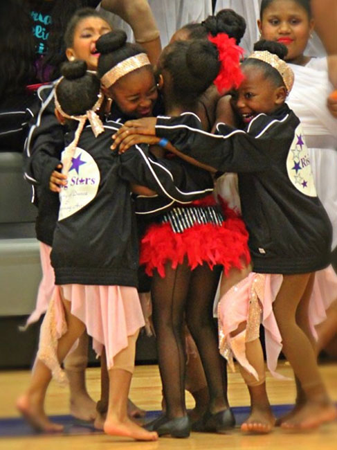 young dancers celebrating